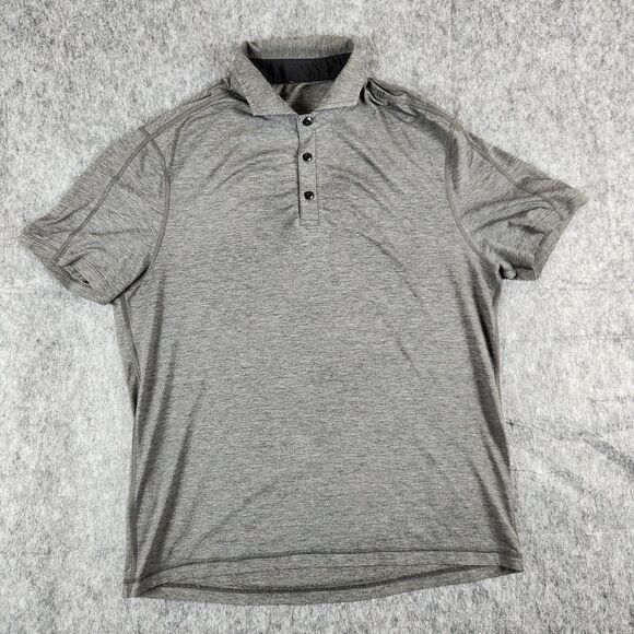 Lululemon Shirt Mens Gray Polo Evolution Button Down Golf Performance Athleisure - Picture 1 of 8